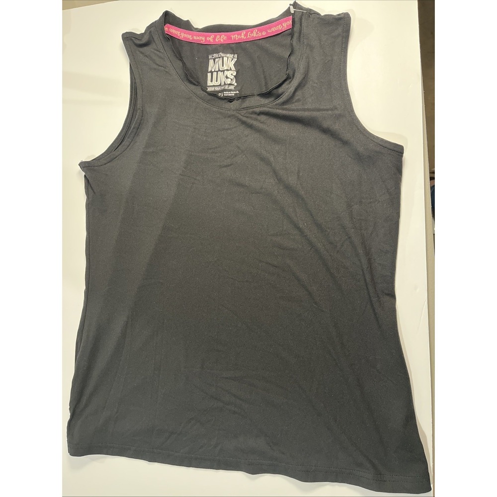 Women's Size Petite Small Muk Luks Black‎ Tank Top Super Soft Material